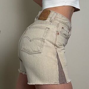 Levi’s Tan Reworked Denim Shorts